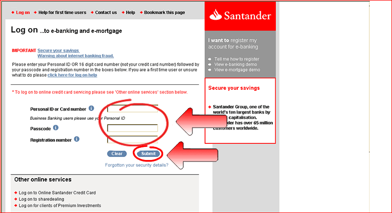 how to find personal id santander