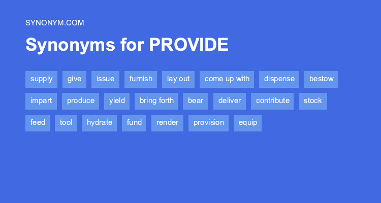 synonyms for provide