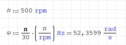 rpm to rads per second