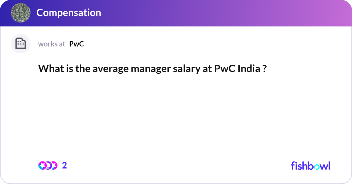 pwc manager salary india