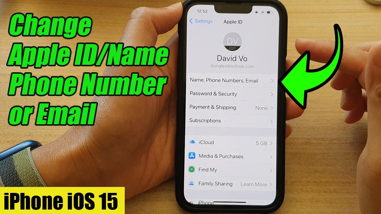 change phone number in apple id