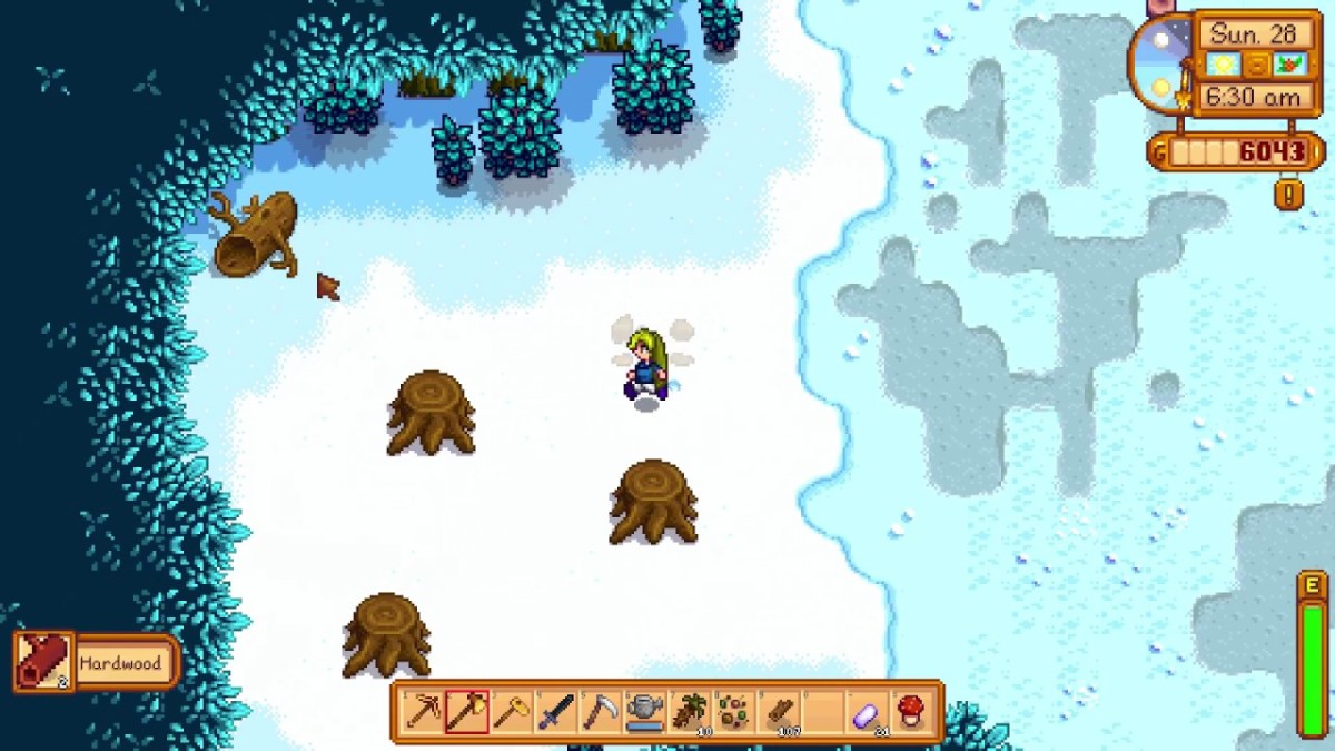 hardwood stardew valley location