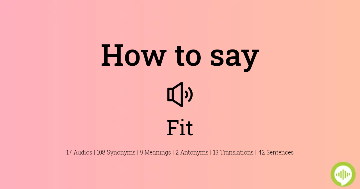 fit pronunciation