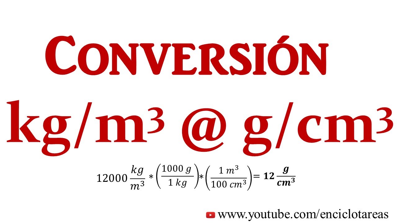 convertir kg a m3