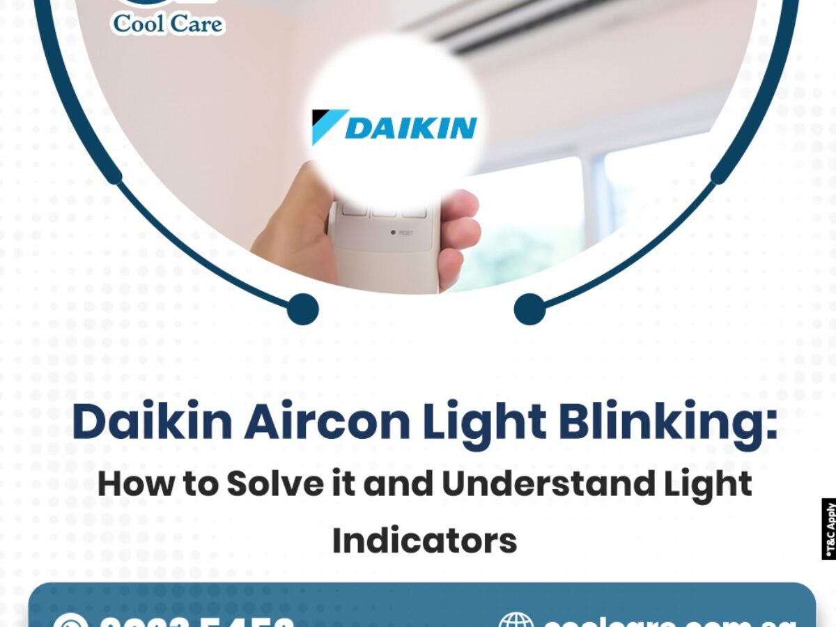 daikin inverter green light blinking