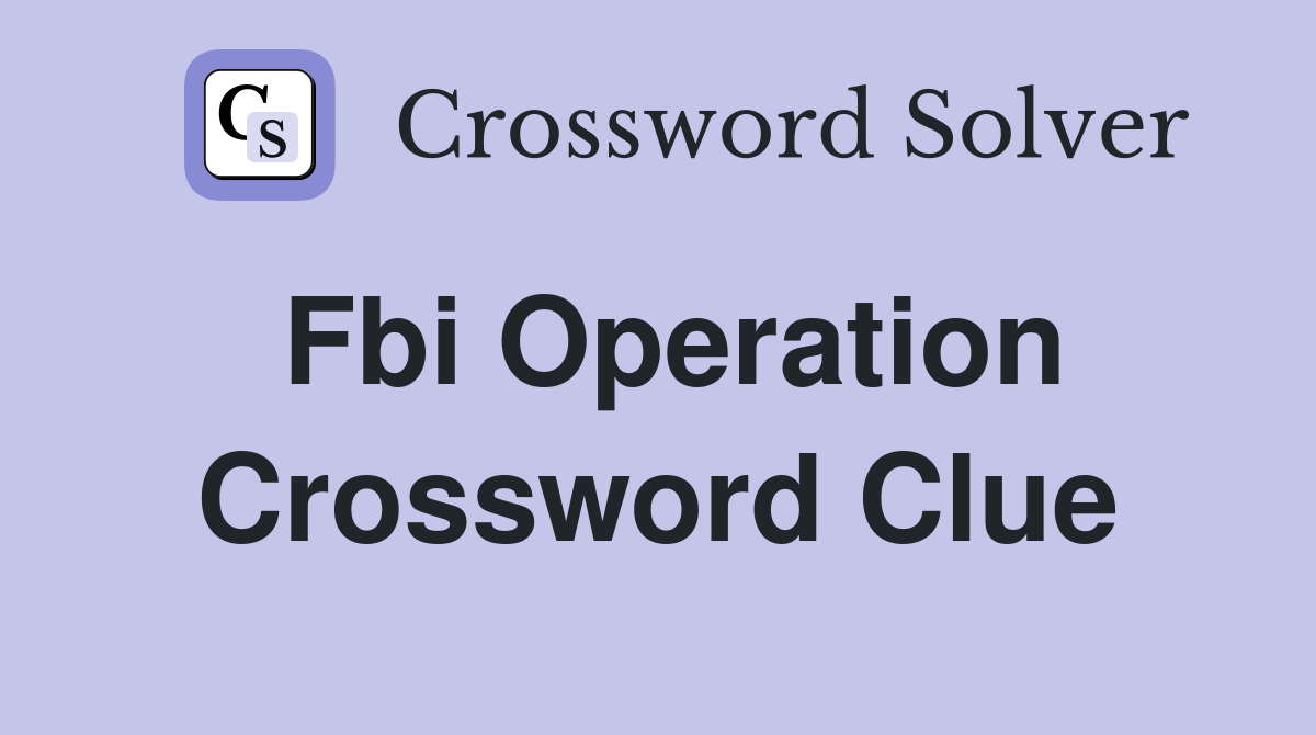 in operation crossword clue