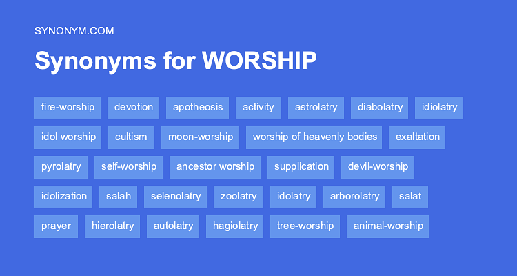 synonyms for worshipped