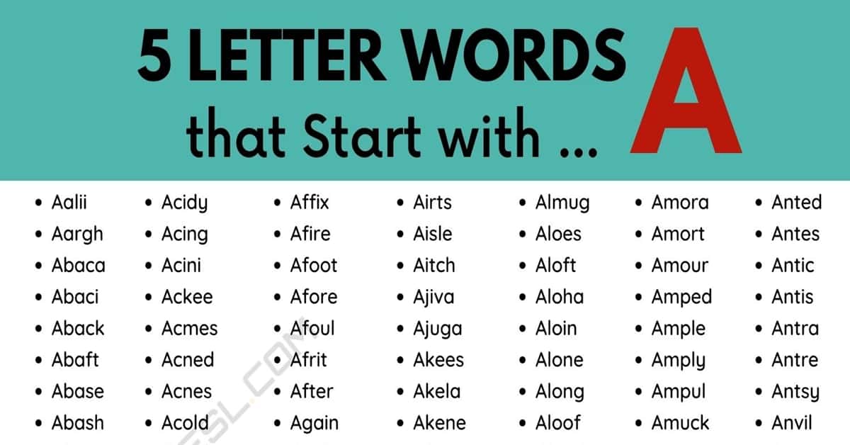 5 letter word starting with air