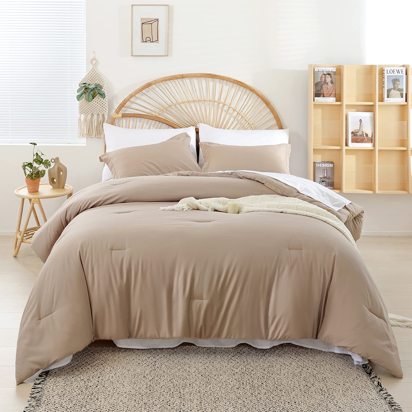 taupe color bedding