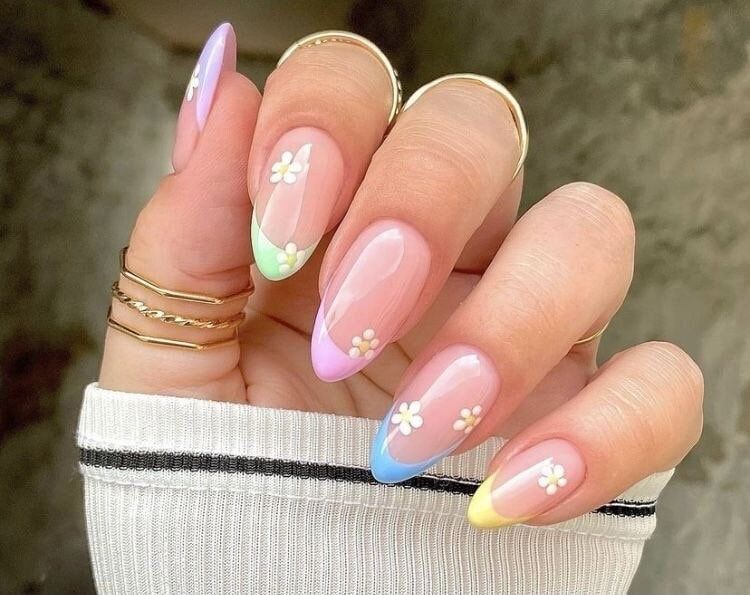 pastel french tips