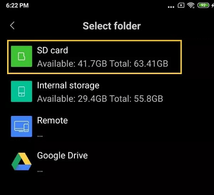 move whatsapp to sd card