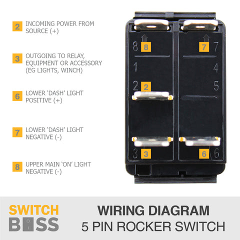 wiring diagram for 5 pin rocker switch