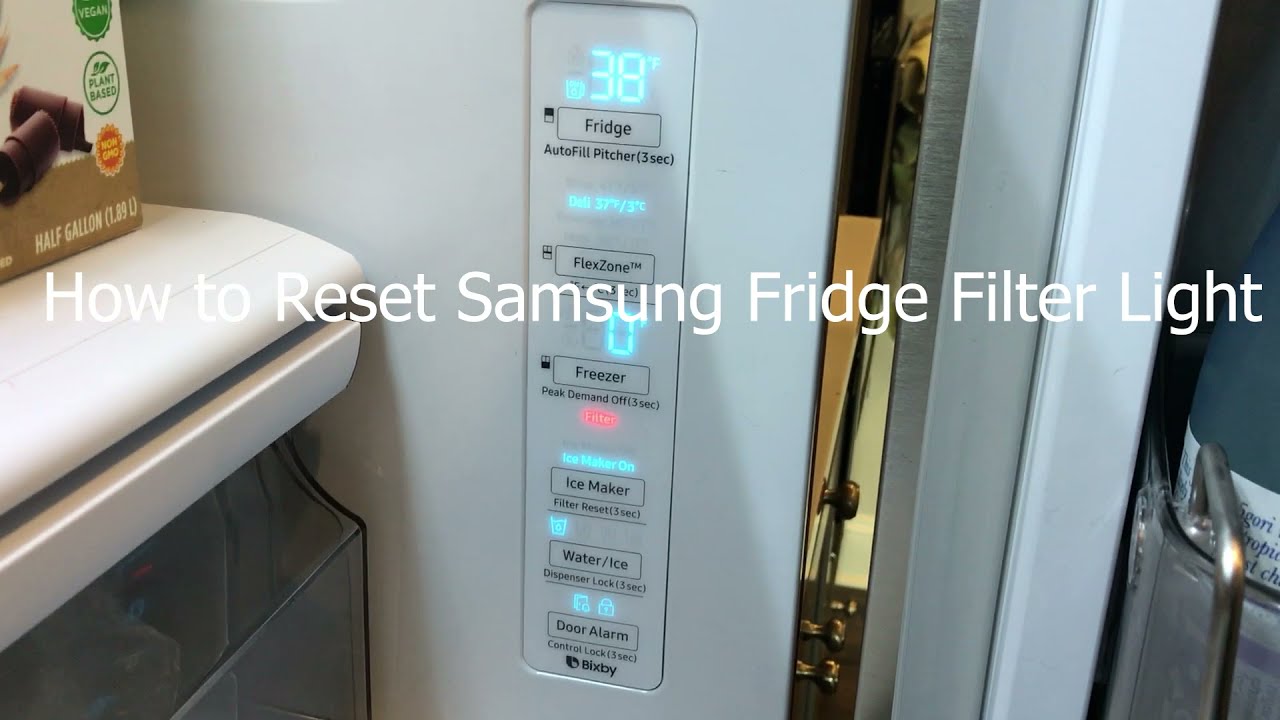 how to reset filter in samsung fridge