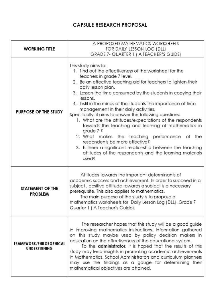 example of capsule proposal