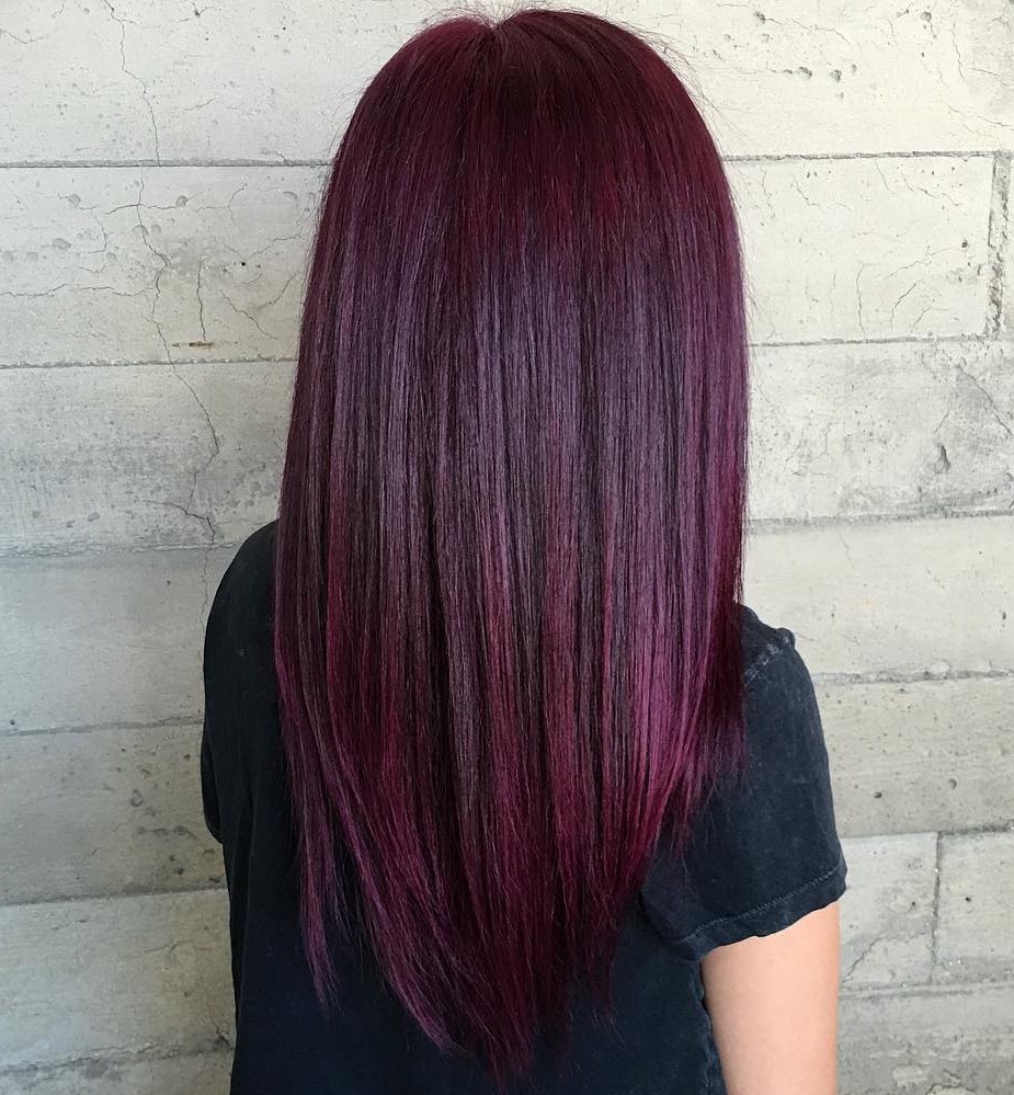 purple maroon hair color