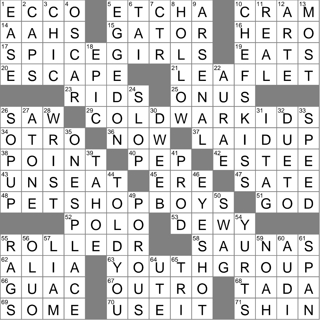 glamorous crossword clue