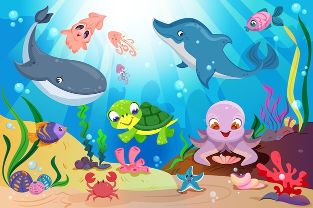 under the sea cartoon