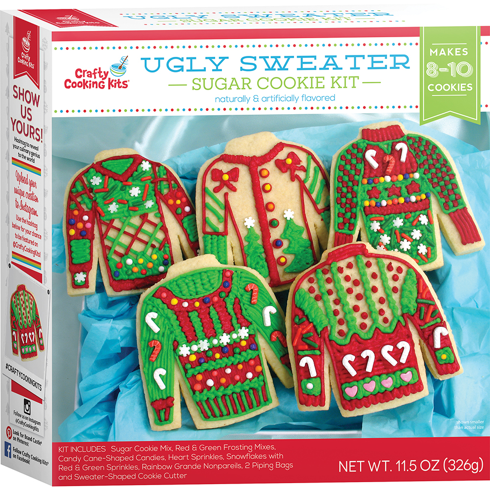 ugly christmas sweater cookie kit