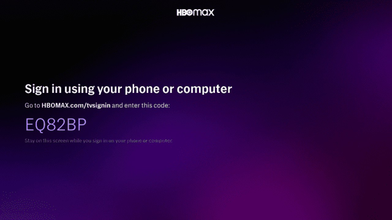 hbmax.com tv sign in code