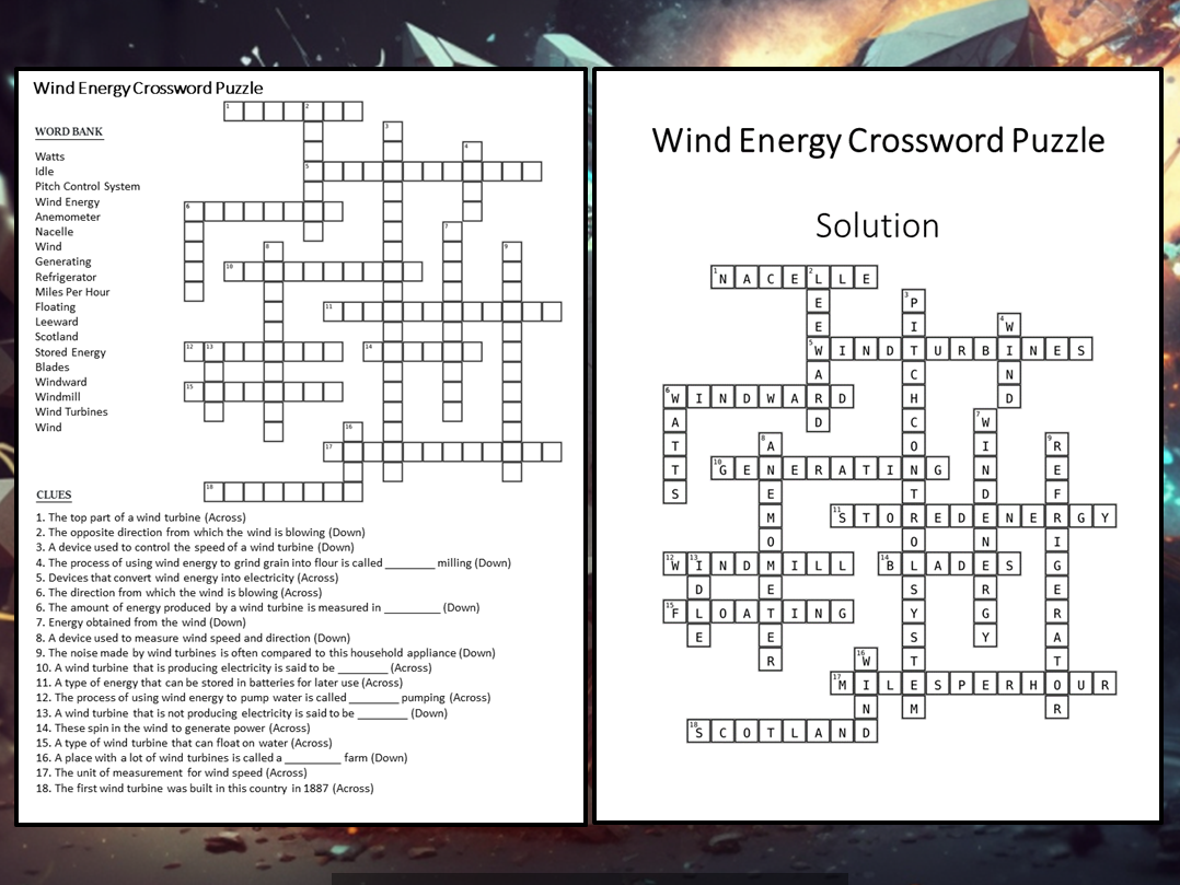 windmill blades crossword clue