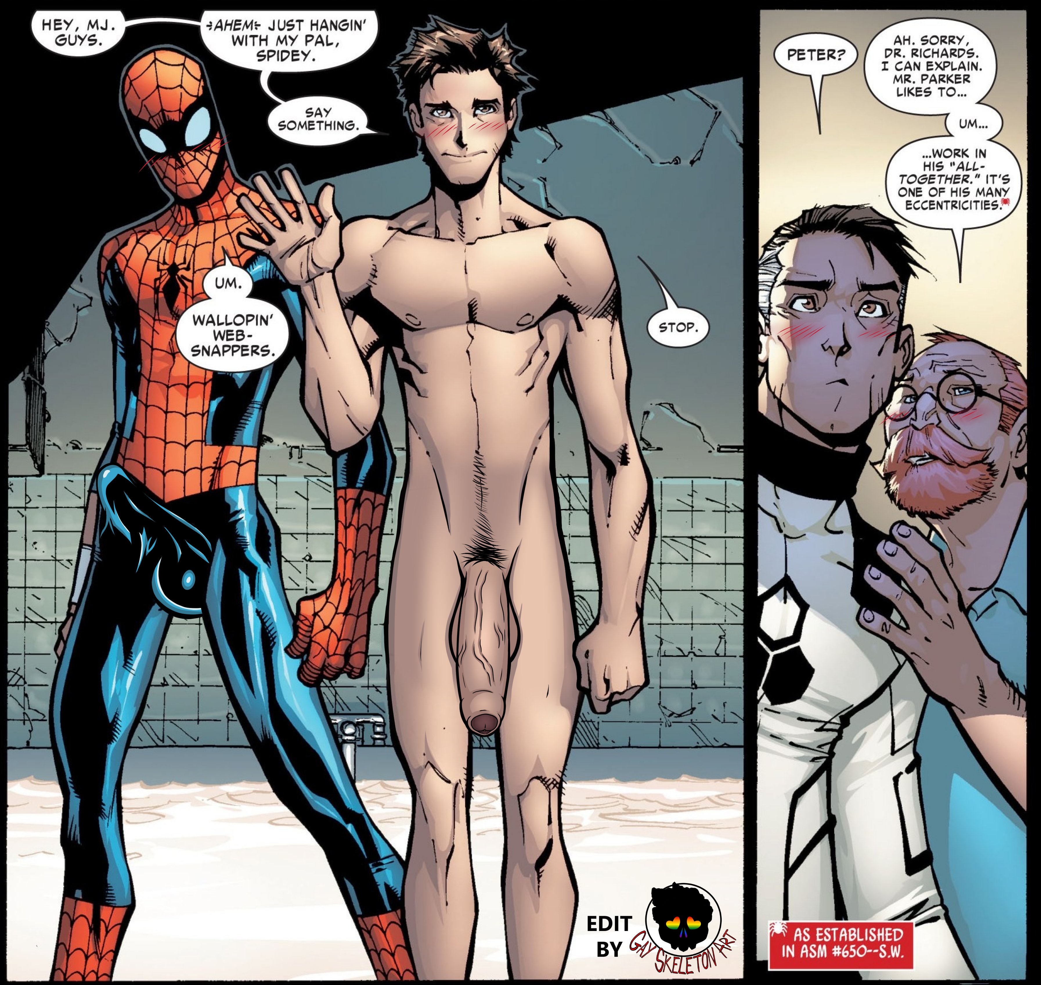 spiderman naked gay