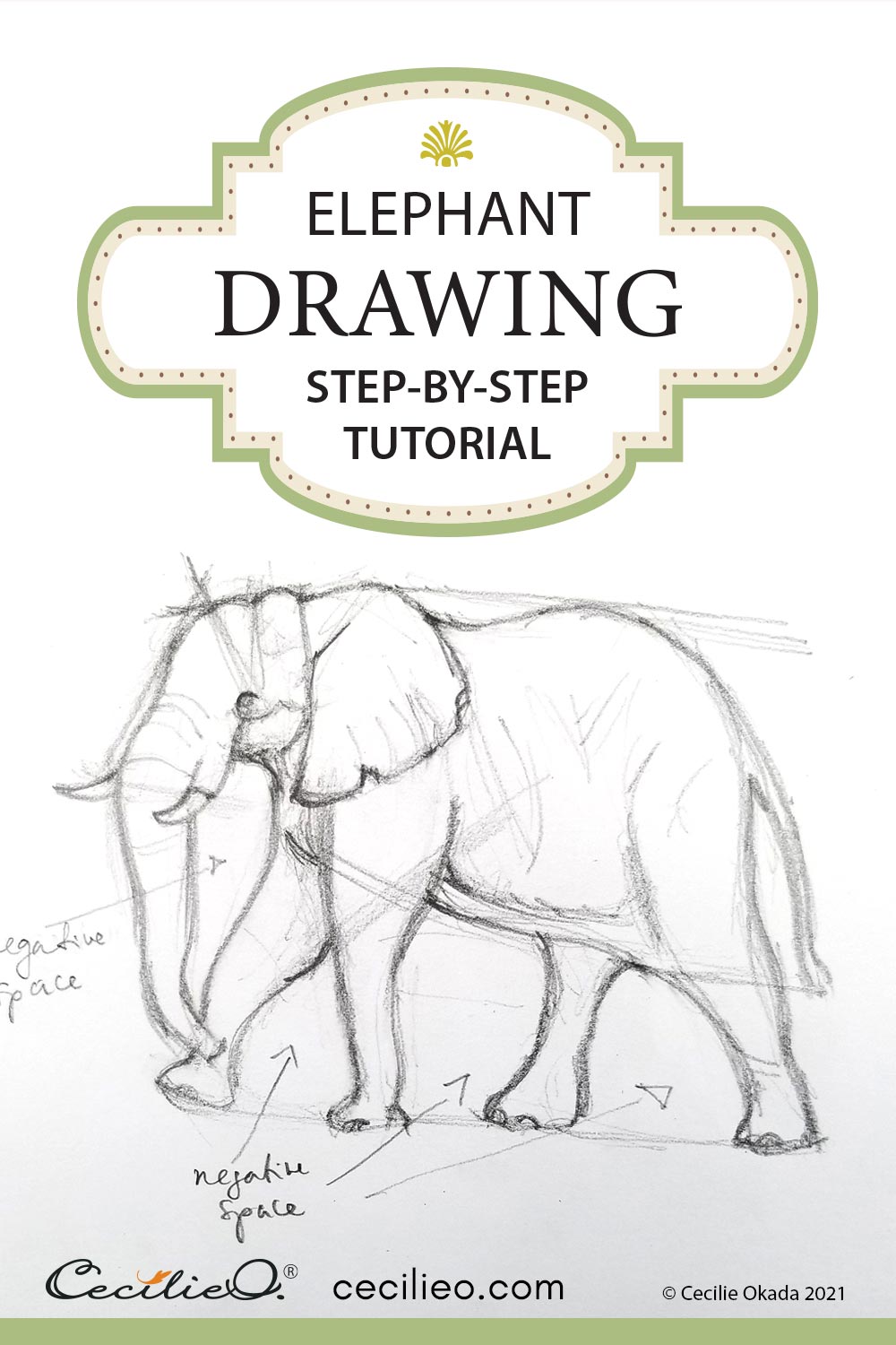 elephant drawing step by step