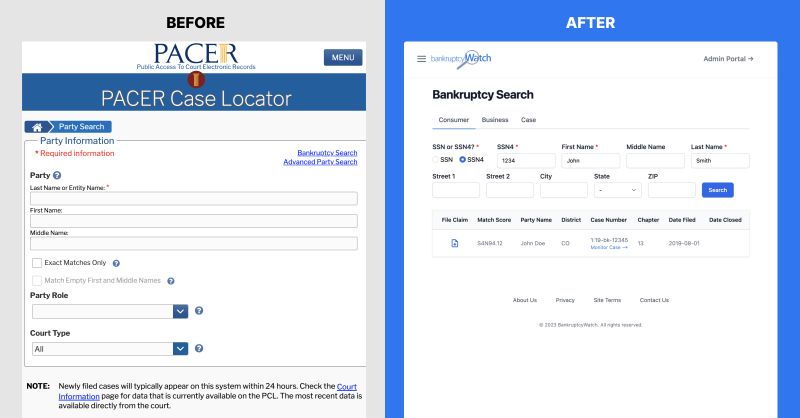 pacer case locator