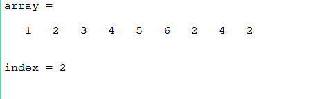 index of matlab