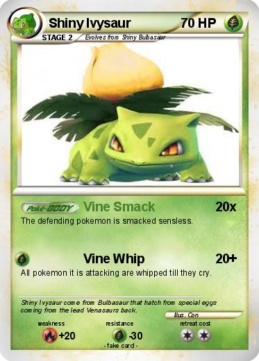 shiny ivysaur card