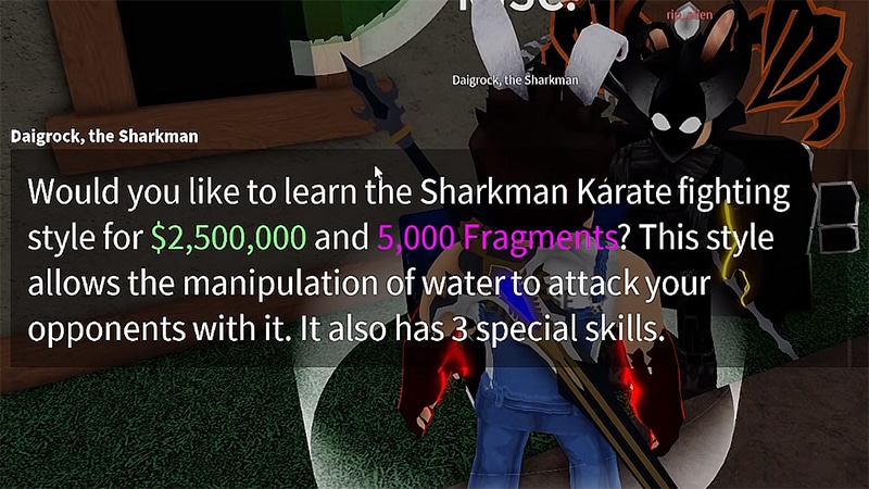 blox fruits sharkman karate