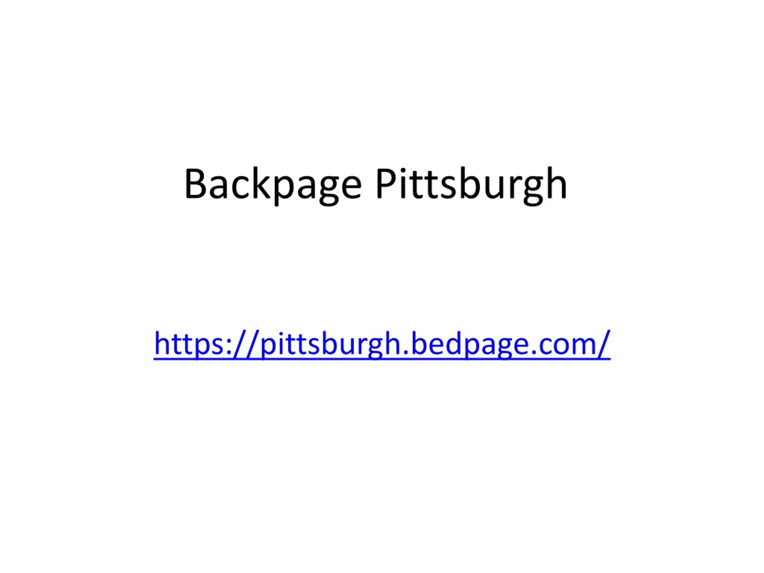 pittsburgh backpage