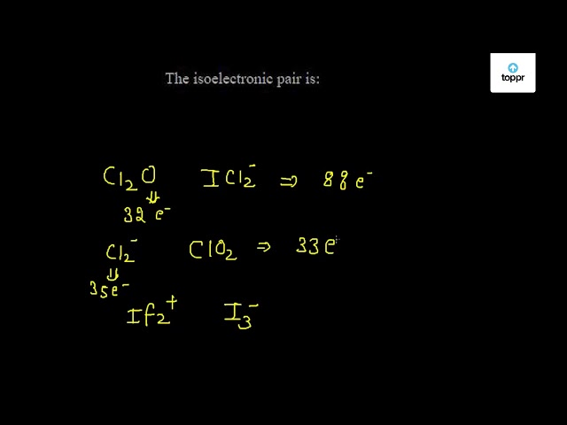 the isoelectronic pair is