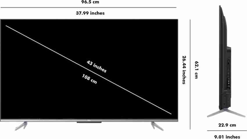 43 inches into cm