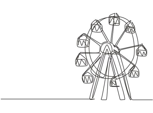 ferris wheel clipart black and white