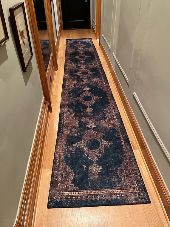 navy blue runner rug