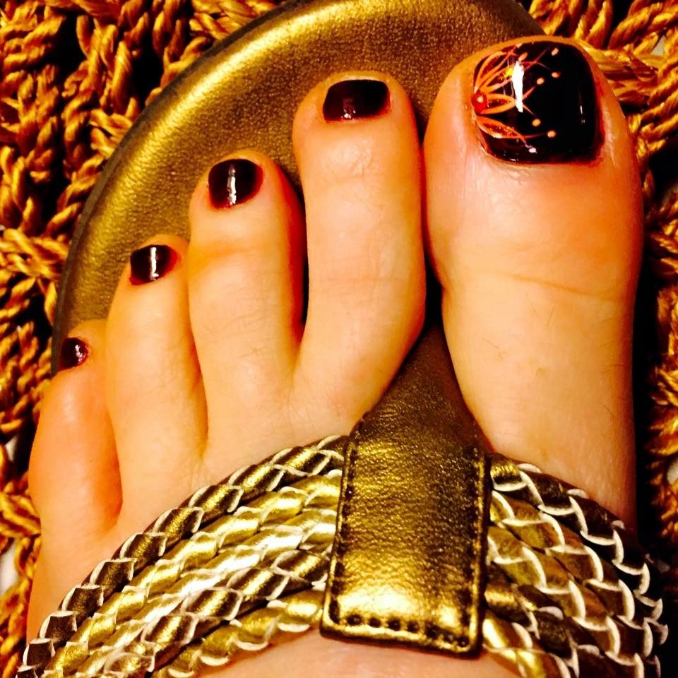 fall toe nail art designs