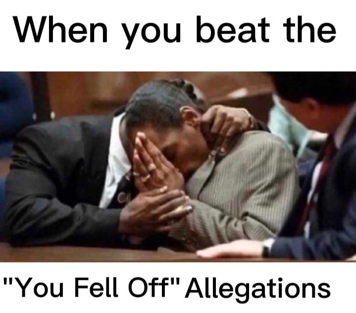 when you beat the allegations meme