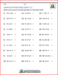 bodmas rule questions for class 5