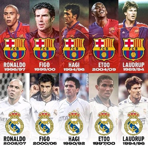 football barcelona legends vs. real madrid legends