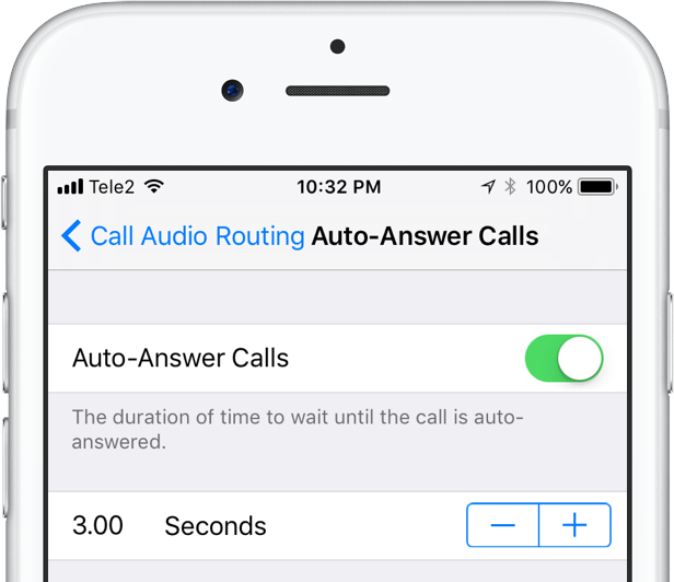 iphone 6s auto answer calls