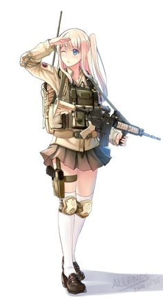 sexy anime soldier