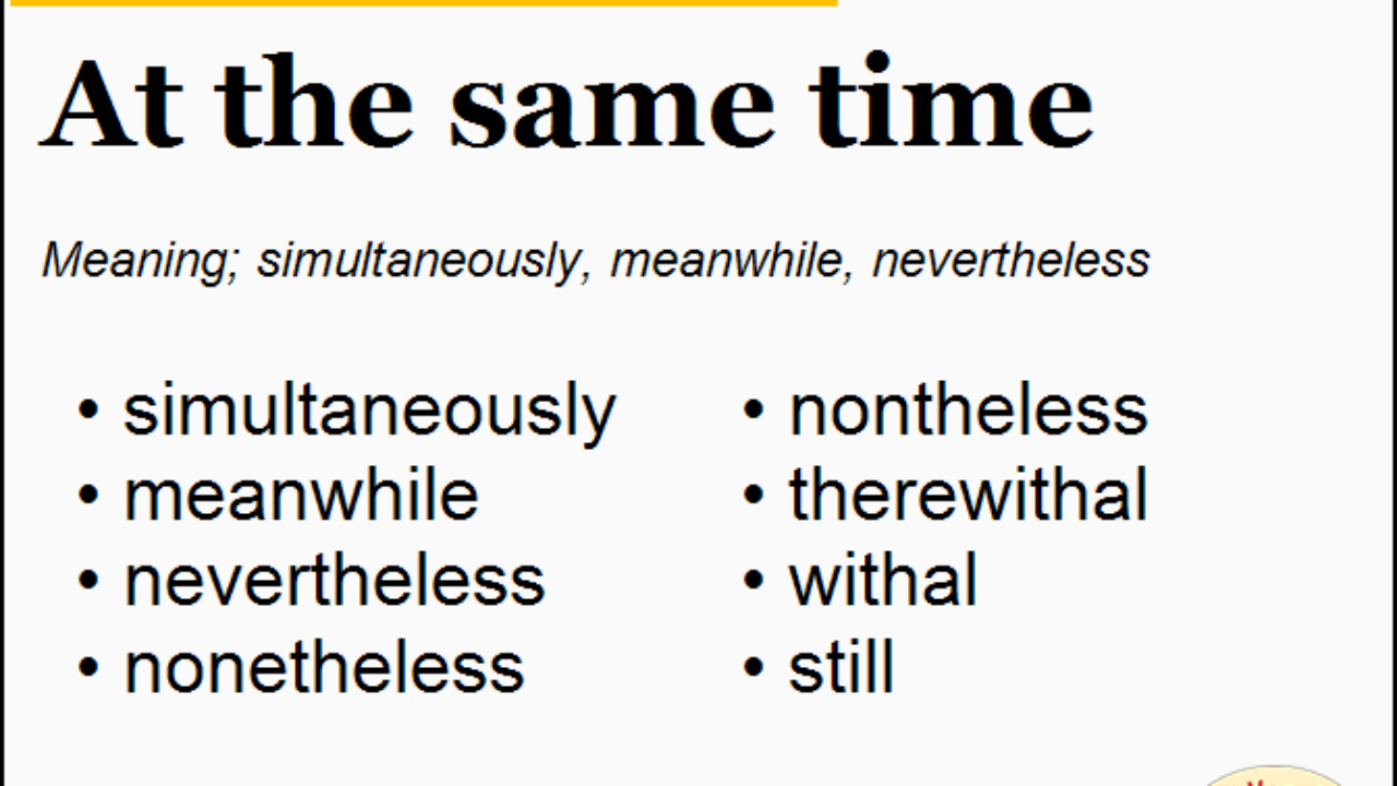 same time synonym