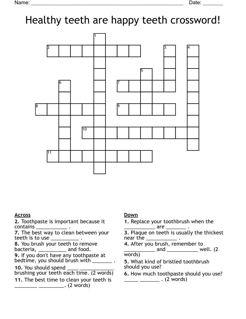 dental appliance crossword clue