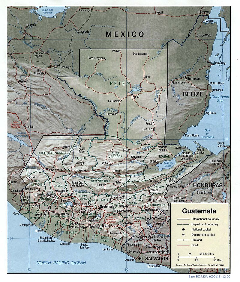 coordenadas geograficas de guatemala latitud y longitud