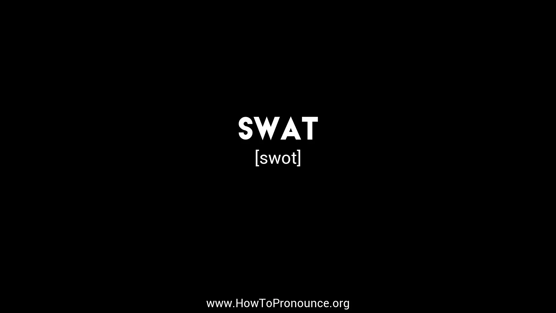 swat pronunciation