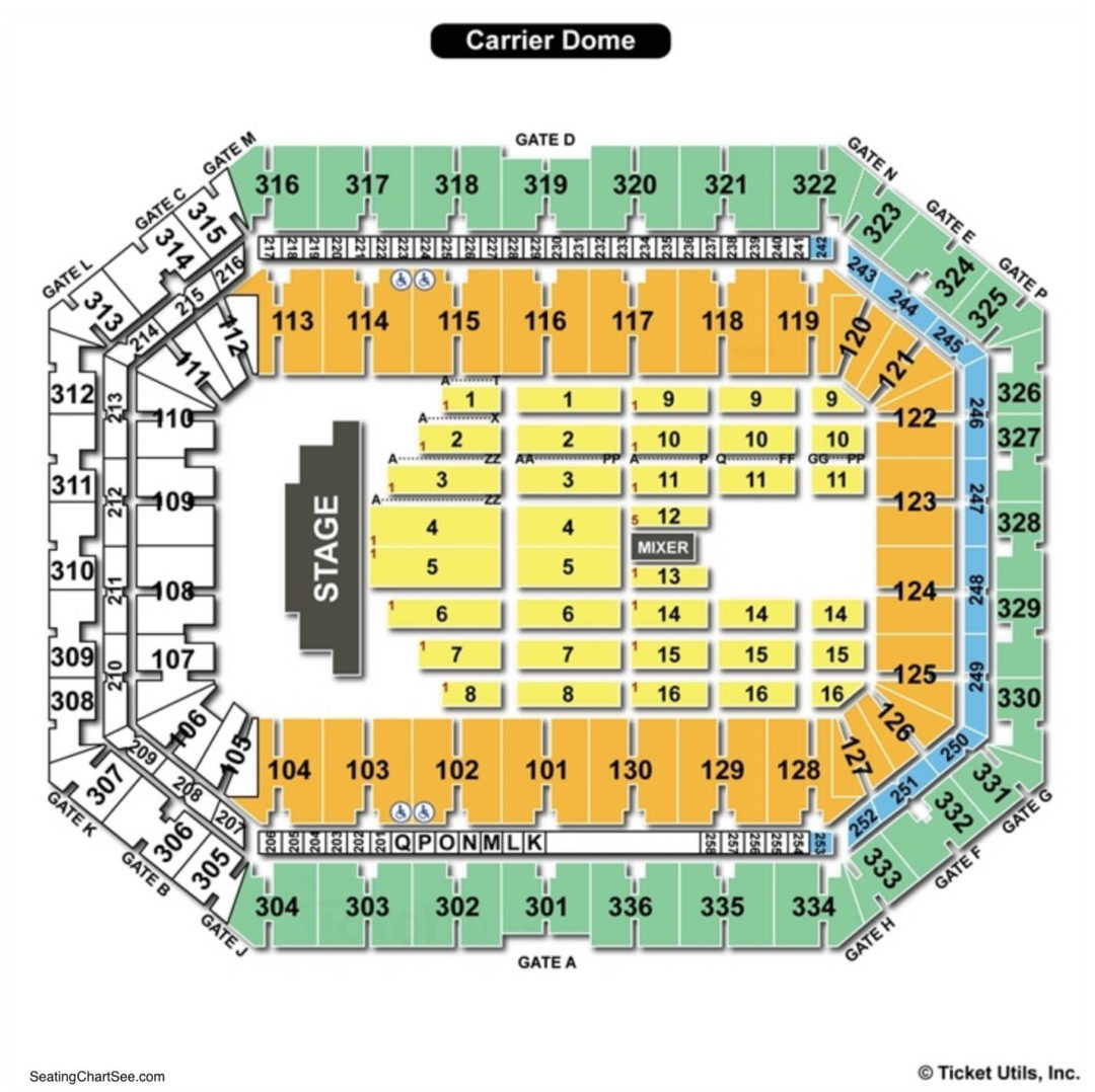 syracuse carrier dome map