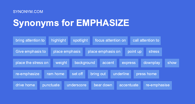 synonyms for emphasised