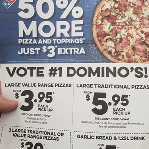 dominos vouchers traditional pizza