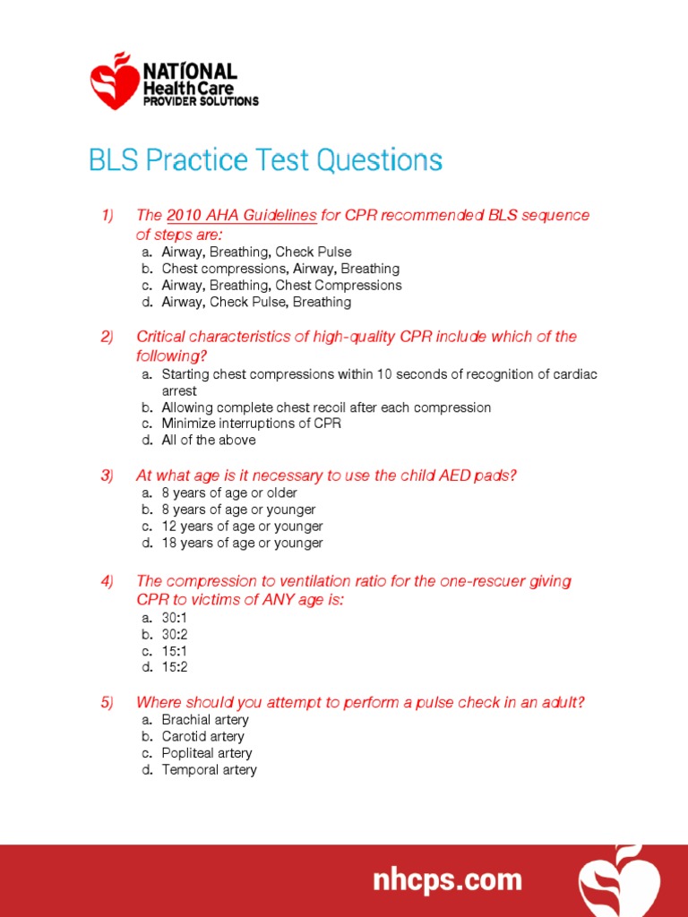 bls written exam