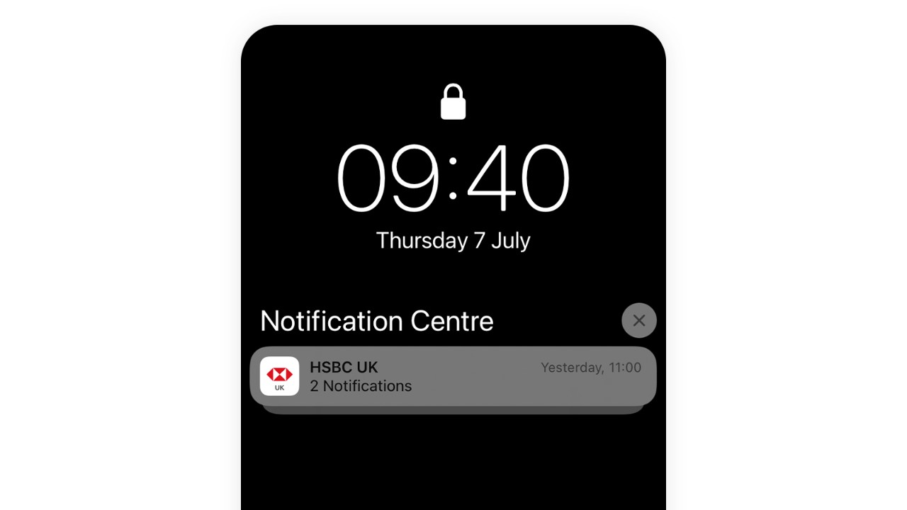 hsbc push notifications not working